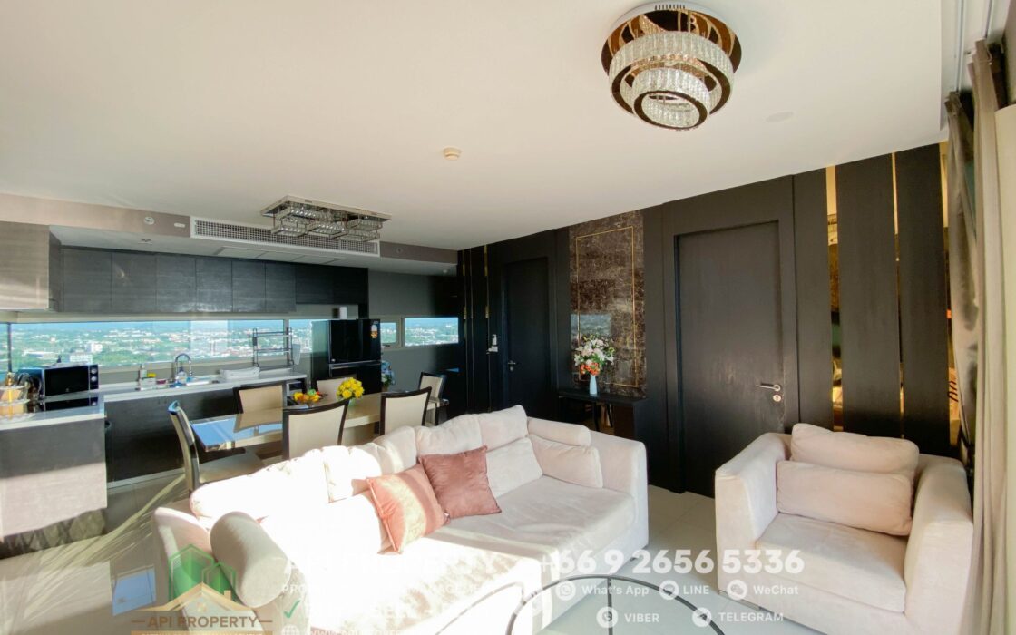 The Riviera Jomtien 2 Beds 2 Baths 85 Sqm, Corner unit, Sea View, For Rent 55,000/month
