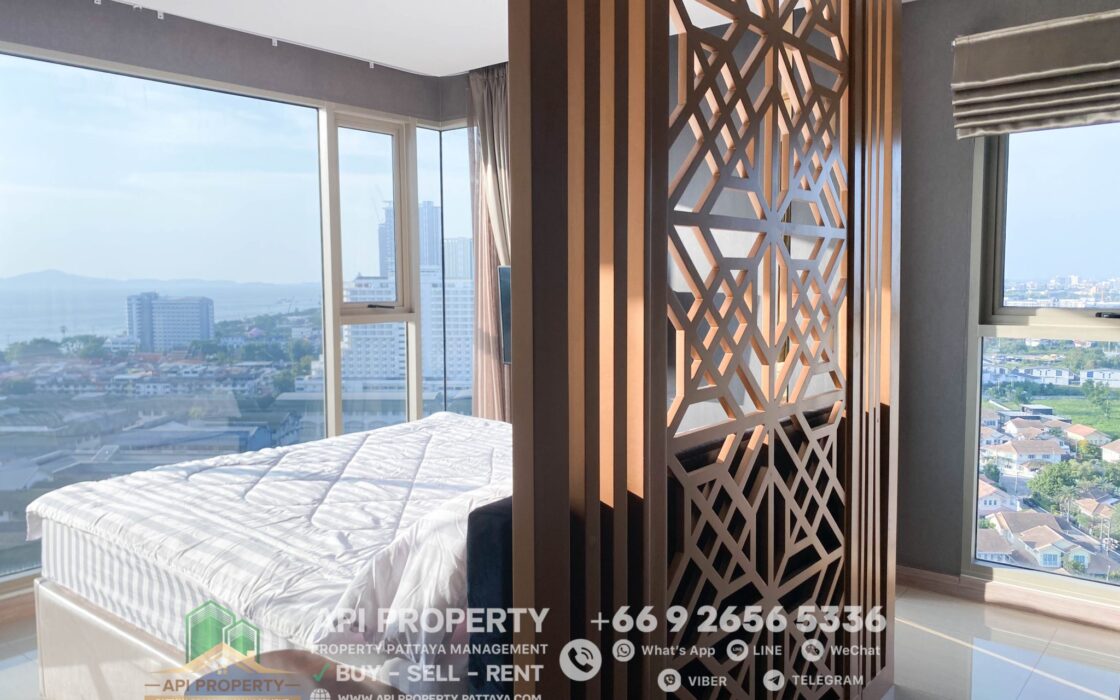 The Riviera Jomtien 2 Beds 2 Baths 85 Sqm, Corner unit, Sea View, For Rent 55,000/month