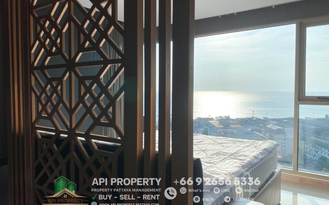 The Riviera Jomtien 2 Beds 2 Baths 85 Sqm, Corner unit, Sea View, For Rent 55,000/month