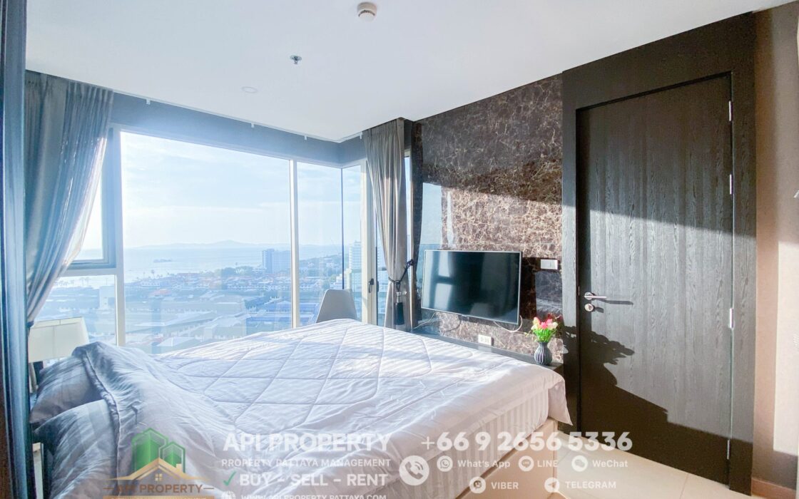 The Riviera Jomtien 2 Beds 2 Baths 85 Sqm, Corner unit, Sea View, For Rent 55,000/month